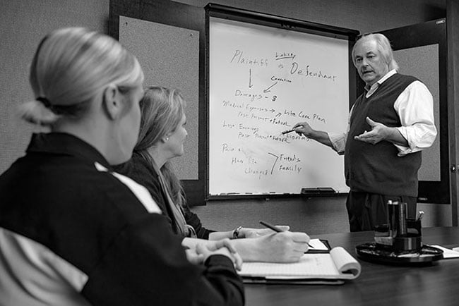 Attorney Ronald Hilley Presenting In Office